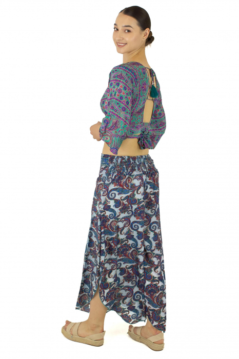 Pantaloni Petal Tips din material fluid - Model 3 [5]