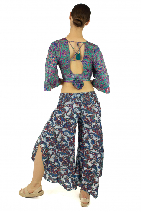 Pantaloni Petal Tips din material fluid - Model 3 [4]