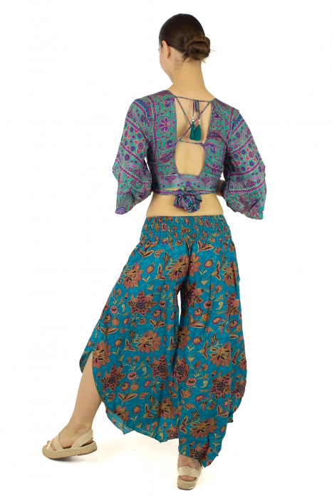 Pantaloni Petal Tips din material fluid - Model 3 [4]