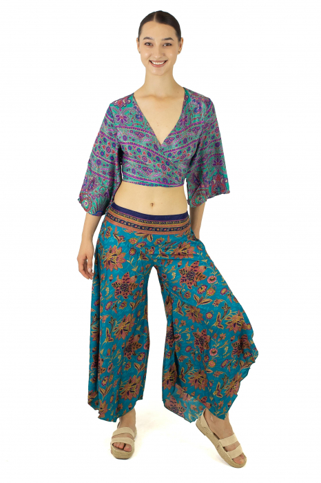 Pantaloni Petal Tips din material fluid - Model 3 [2]
