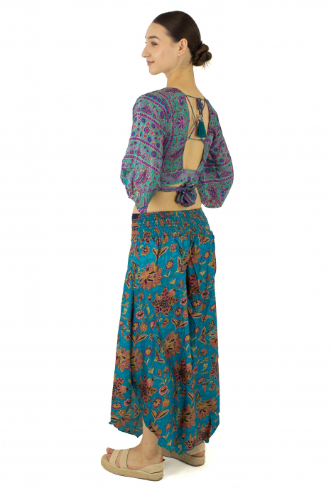 Pantaloni Petal Tips din material fluid - Model 3 [5]