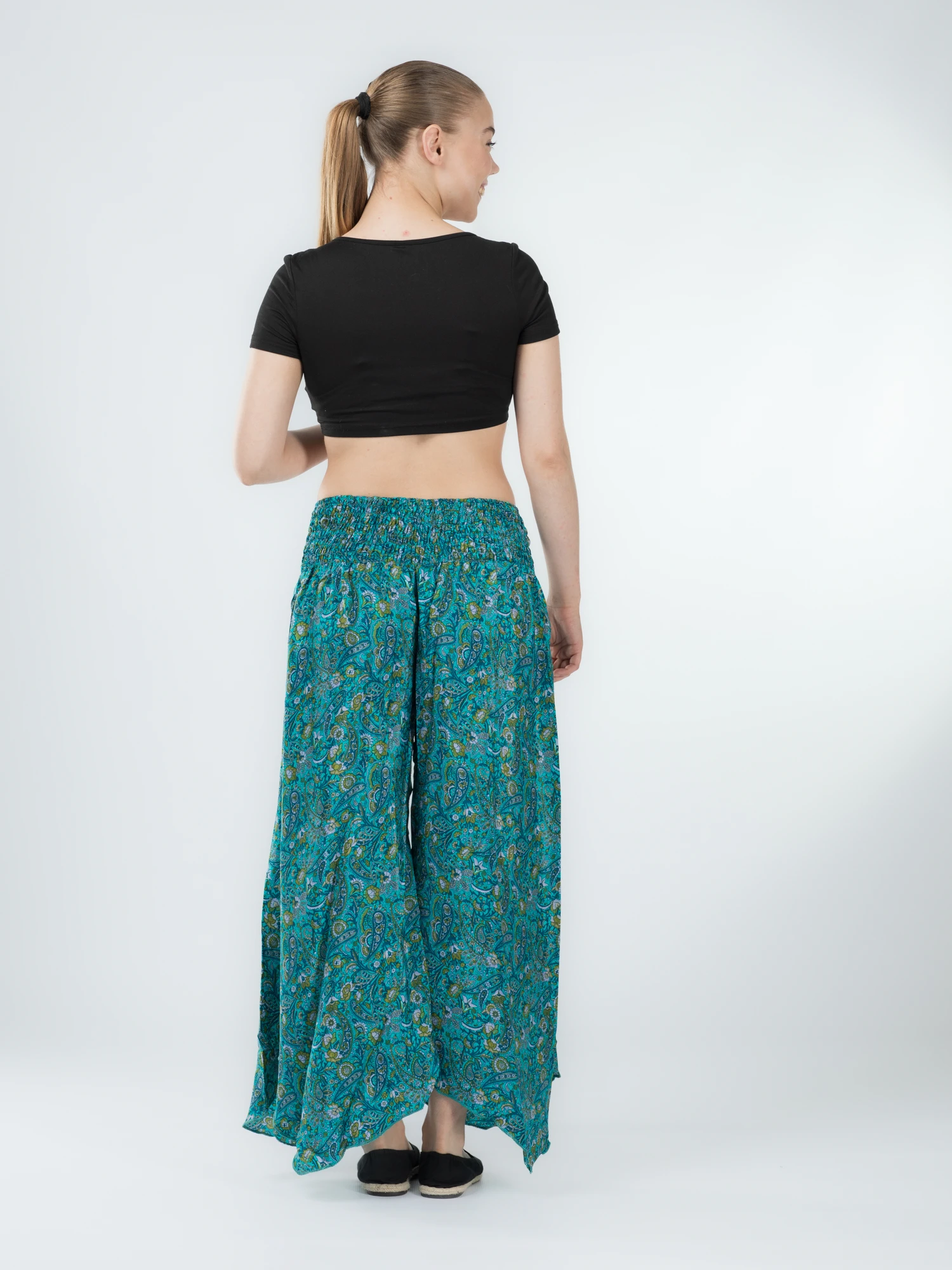 Pantaloni Petal Tips din material fluid - Model 3 [4]