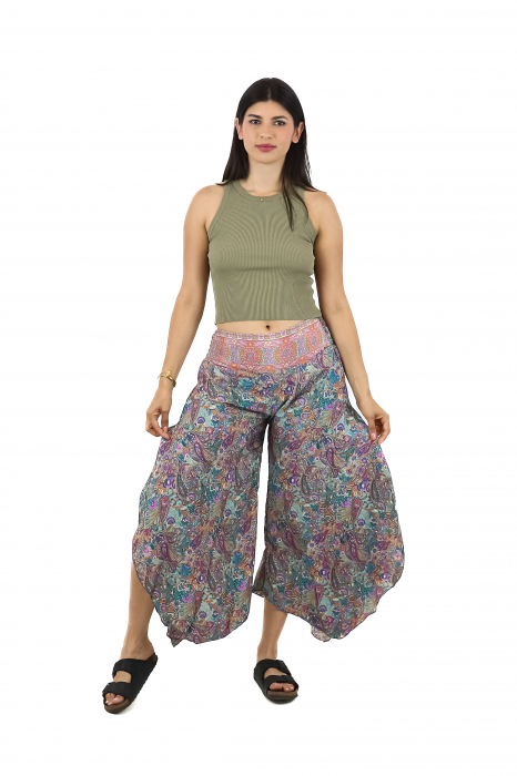 Pantaloni Petal Tips din material fluid - Model 3 [2]