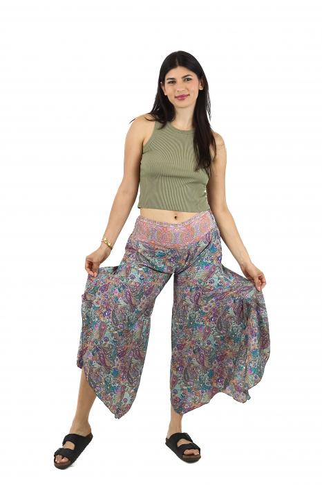 Pantaloni Petal Tips din material fluid - Model 3 [4]