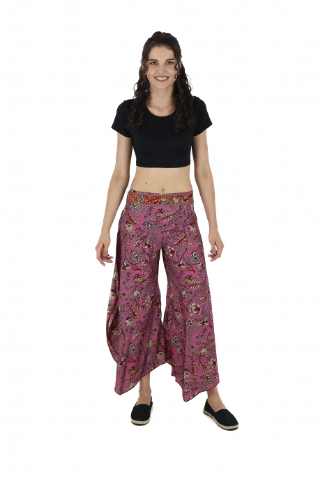 Pantaloni Petal Tips din material fluid - Model 44 [2]
