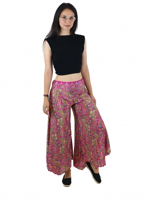 Pantaloni Petal Tips din material fluid - Model 46 [3]