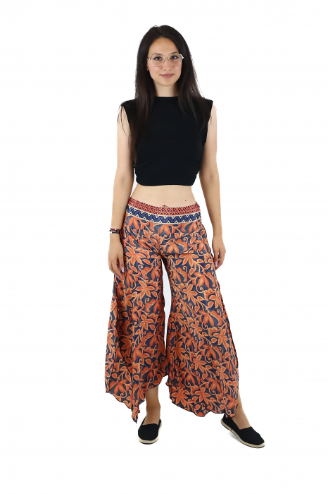 Pantaloni Petal Tips din material fluid - Model 47 [2]