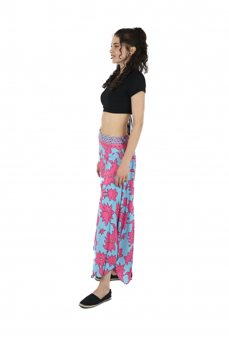 Pantaloni Petal Tips din material fluid - Model 49 [4]