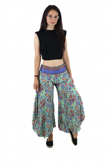 Pantaloni Petal Tips din material fluid - Model 53 [3]