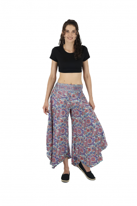Pantaloni Petal Tips din material fluid - Model 57 [2]