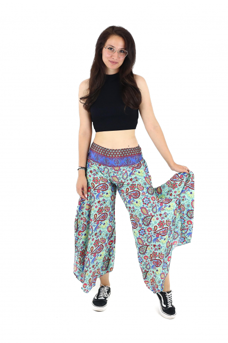 Pantaloni Petal Tips din material fluid - Model 60 [5]