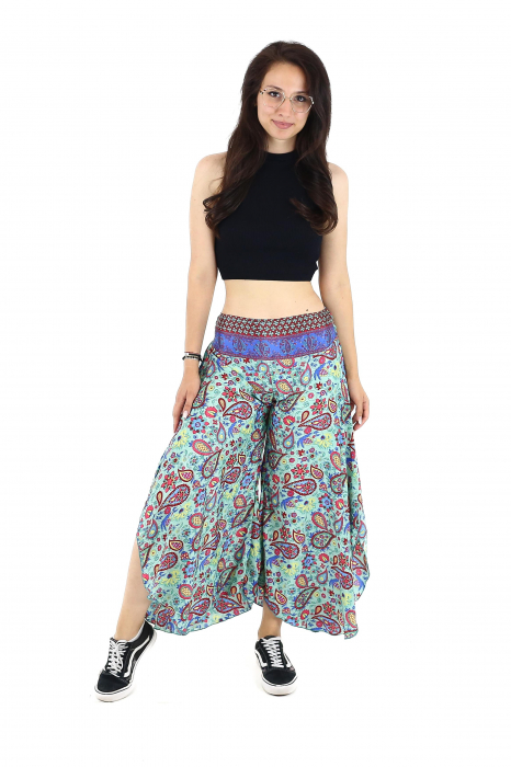 Pantaloni Petal Tips din material fluid - Model 60 [2]