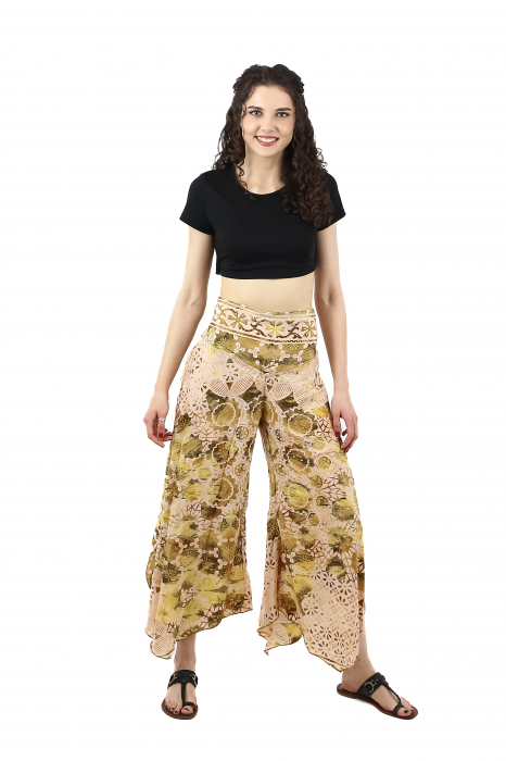 Pantaloni Petal Tips din material fluid - Model 3 [2]