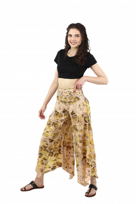 Pantaloni Petal Tips din material fluid - Model 3 [3]