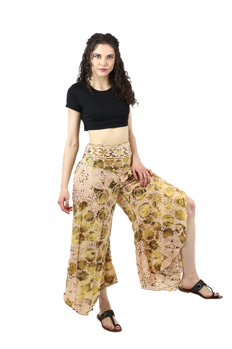 Pantaloni Petal Tips din material fluid - Model 3 [4]