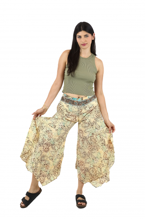 Pantaloni Petal Tips din material fluid - Model 3 [4]