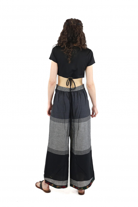 Pantaloni Sary cu broderie - Menta [4]