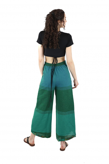 Pantaloni Sary cu broderie - Menta [4]