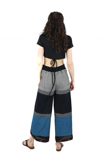 Pantaloni Sary cu broderie - Menta [4]
