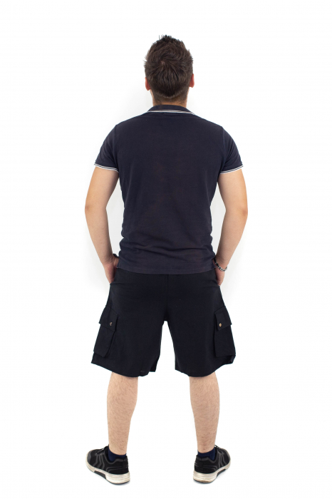 Pantaloni scurti Cargo - Negru [4]