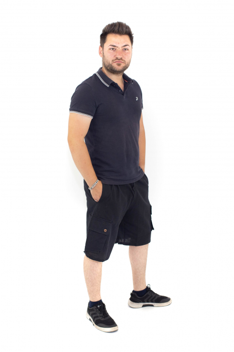 Pantaloni scurti Cargo - Negru [3]