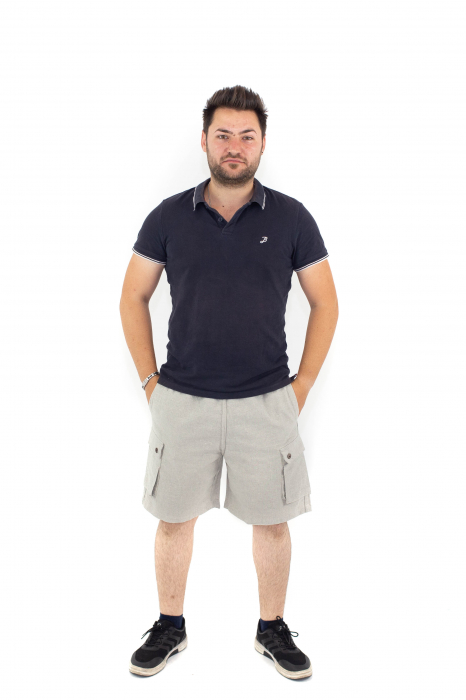 Pantaloni scurti Cargo - Negru [2]