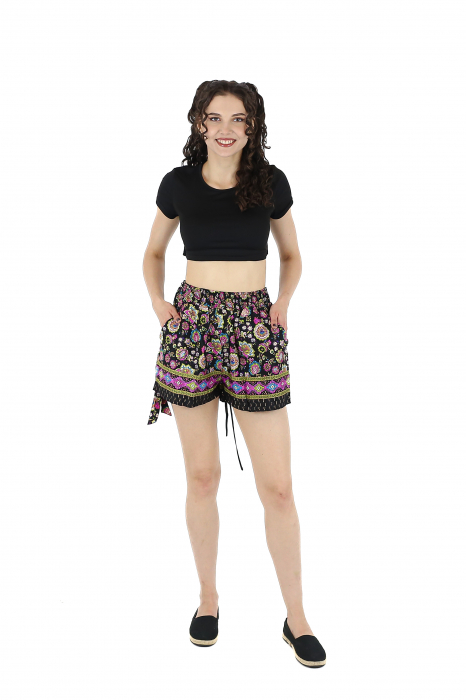 Pantaloni scurti cu croi drept si buzunare laterale - Model 2 [4]