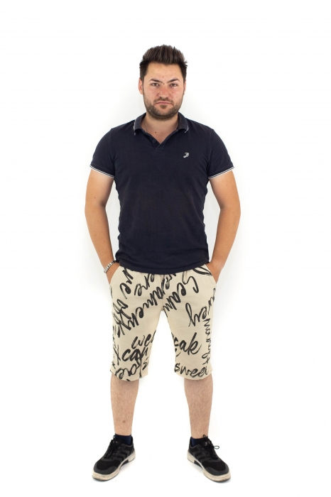 Pantaloni scurti de barbati cu print - Albastru - 21P06 [2]