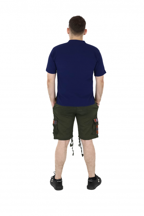 Pantaloni scurti din bumbac cu motive etno - Verde [4]