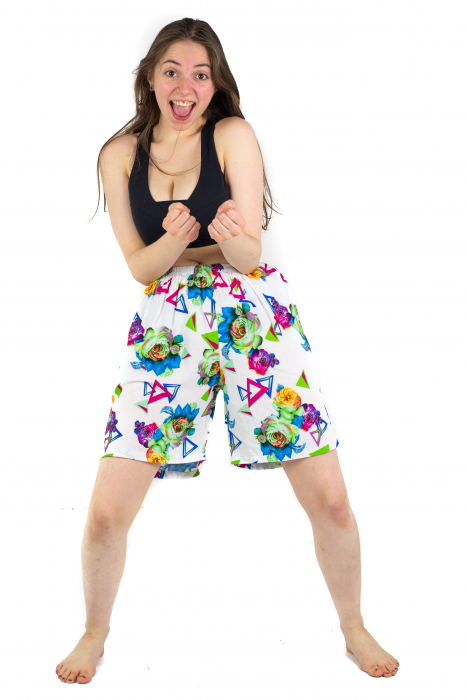Pantaloni scurti - Geometric flowers [2]