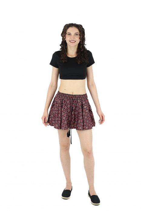 Pantaloni scurti largi cu buzunare si snur reglabil - Model 4 [2]