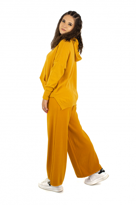 Pantaloni sport cu talie inalta - Mustar 22N25D [4]