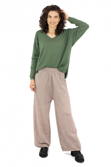 Pantaloni sport cu talie inalta - Mustar 22N25D [2]