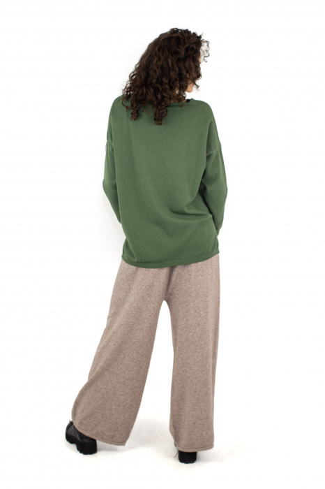 Pantaloni sport cu talie inalta - Mustar 22N25D [4]