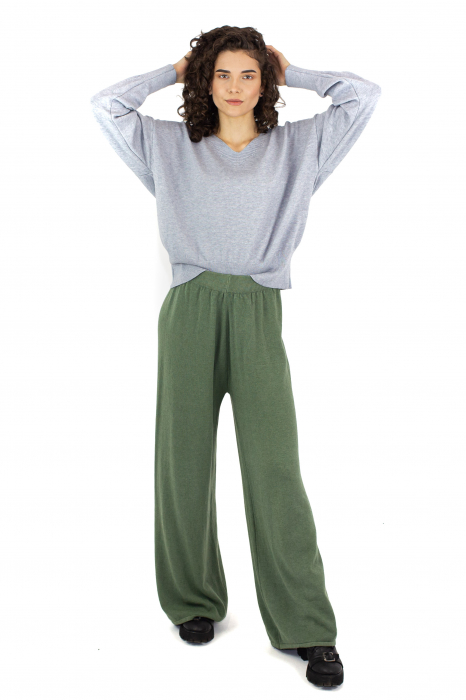 Pantaloni sport cu talie inalta - Mustar 22N25D [2]