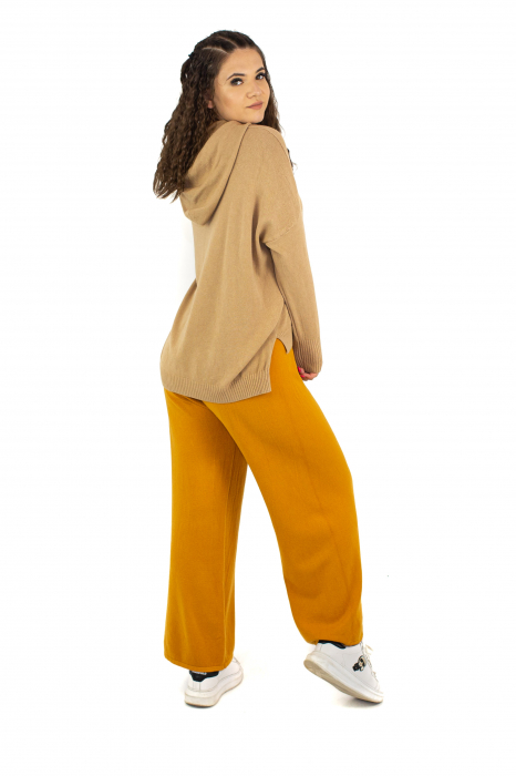 Pantaloni sport cu talie inalta - Mustar 22N25D [10]