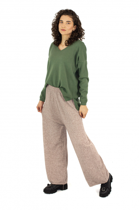 Pantaloni sport cu talie inalta - Mustar 22N25D [3]