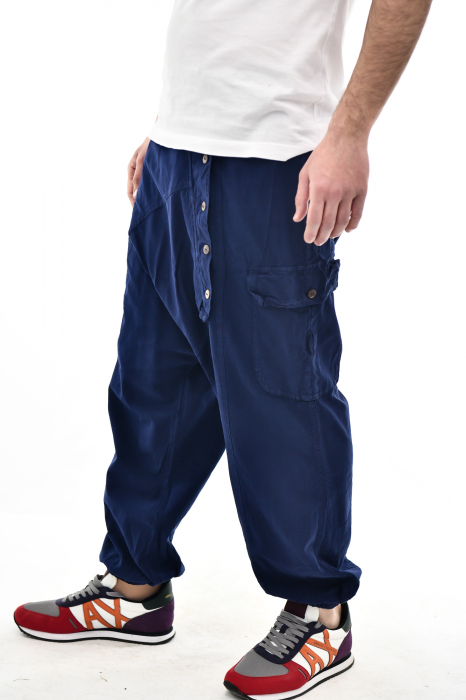 Pantaloni tip salvar cu nasturi - Verde [4]