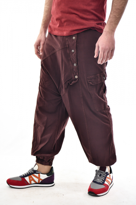 Pantaloni tip salvar cu nasturi - Verde [5]