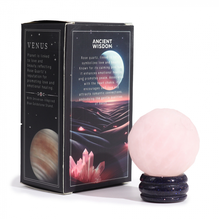 Planeta din Cuarț Roz pe Suport Solar [3]