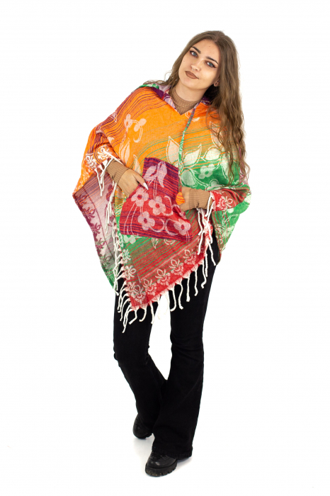 Poncho scurt, model Floral - Surpriză [13]