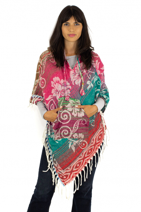 Poncho scurt, model Floral - Surpriză [11]