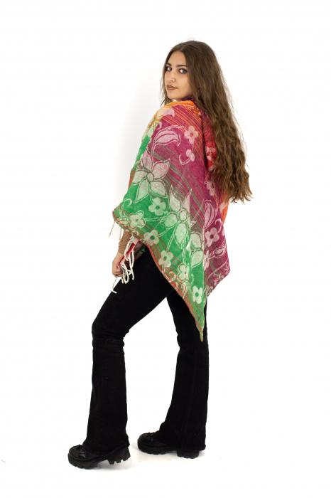 Poncho scurt, model Floral - Surpriză [17]