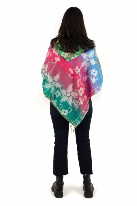 Poncho scurt, model Floral - Surpriză [7]