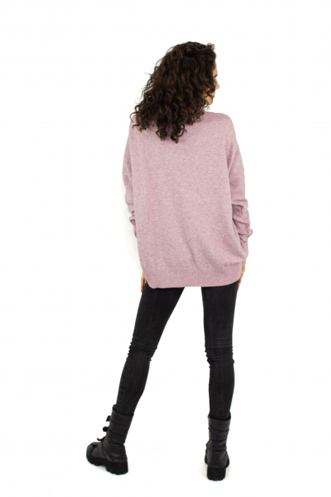 Pulover cu guler tip helanca - Crem 22N29D [4]