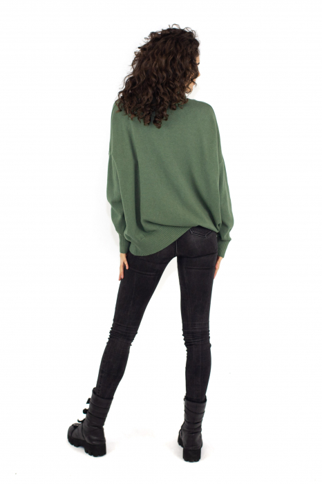 Pulover cu guler tip helanca - Crem 22N29D [4]