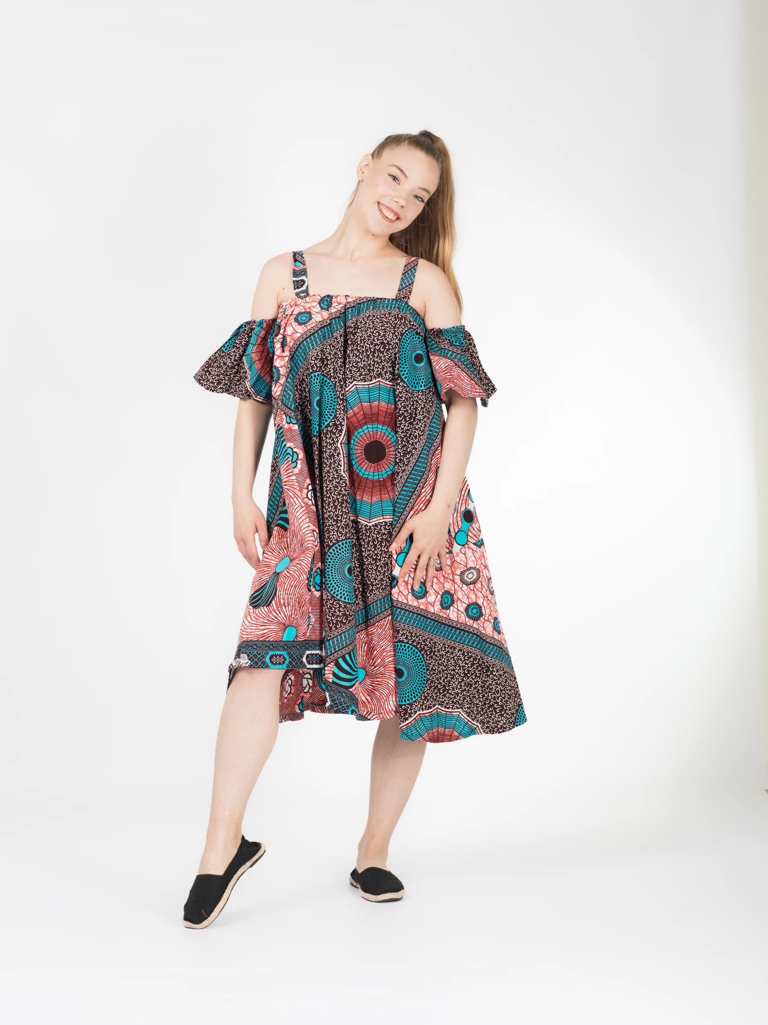 Rochie Amani din bumbac cu imprimeu geometric - Multicolor [8]