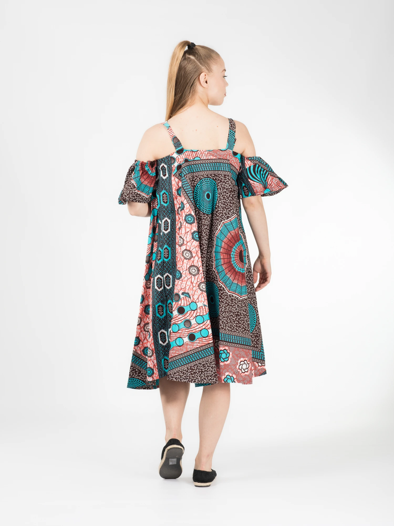 Rochie Amani din bumbac cu imprimeu geometric - Multicolor [4]