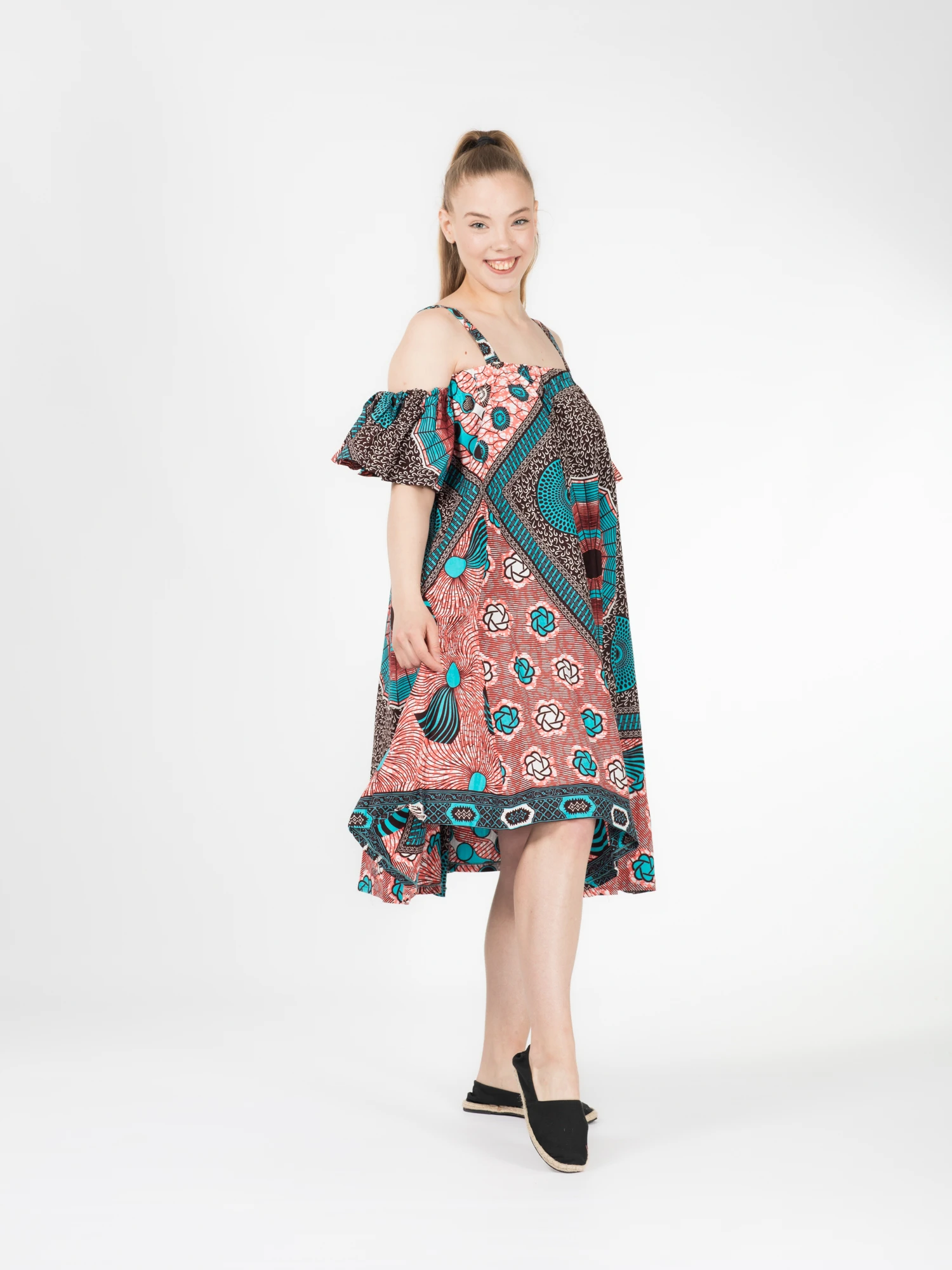 Rochie Amani din bumbac cu imprimeu geometric - Multicolor [5]