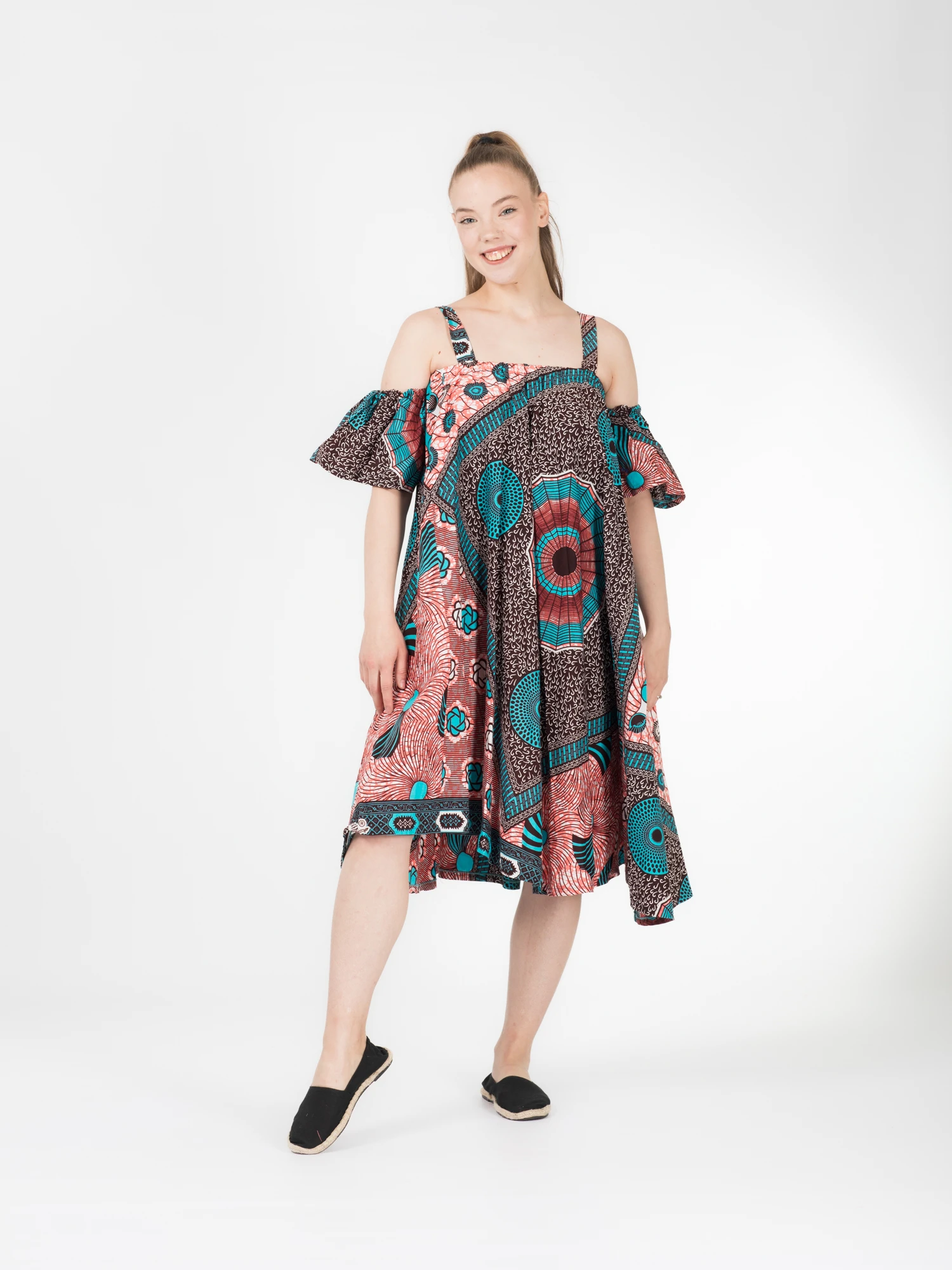Rochie Amani din bumbac cu imprimeu geometric - Multicolor [9]